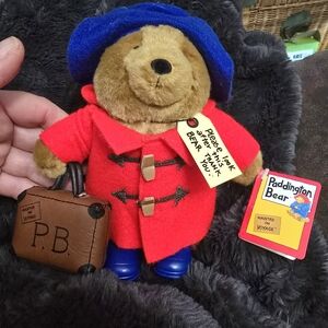 Paddington Bear Plush with Red Coat and Blue Hat